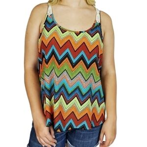 Racerback chevron tank top boutique sz XL